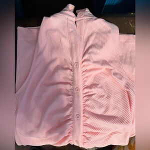 beginning boutique, pink halter dress.